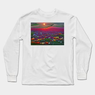 Sunrise over Tulips Long Sleeve T-Shirt